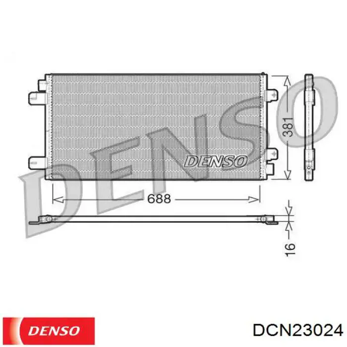 DCN23024 Denso радиатор кондиционера