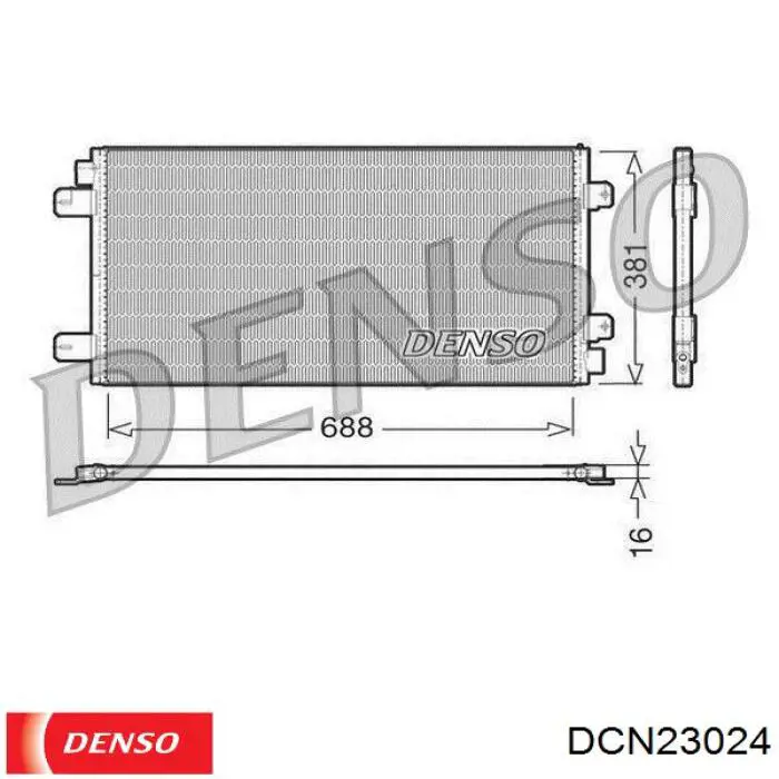 Condensador aire acondicionado DCN23024 Denso