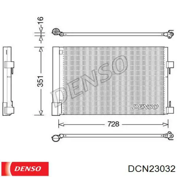 Радиатор кондиционера DCN23032 Denso