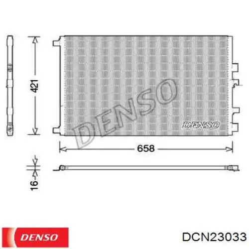 Радиатор кондиционера DCN23033 Denso