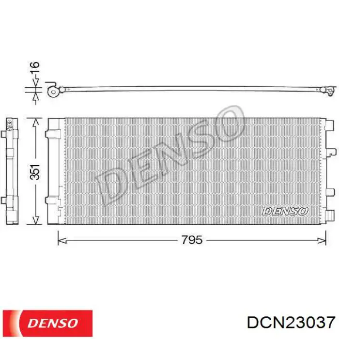 DCN23037 Denso радиатор кондиционера