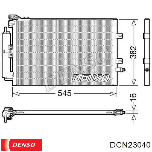 Радиатор кондиционера DCN23040 Denso