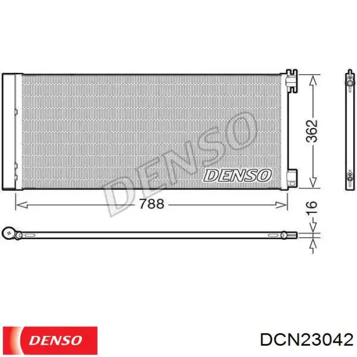 Радиатор кондиционера DCN23042 Denso