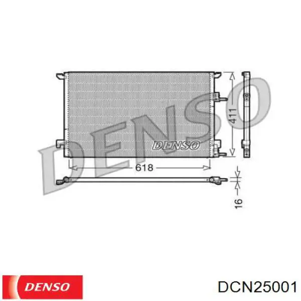 Радиатор кондиционера DCN25001 Denso