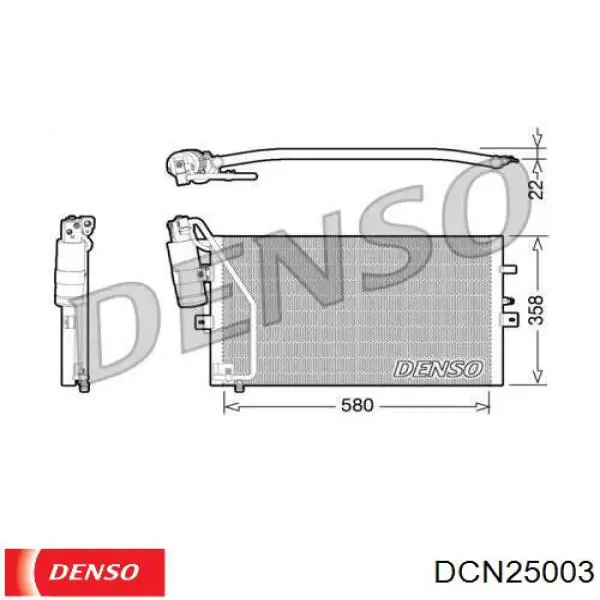 Радиатор кондиционера DCN25003 Denso