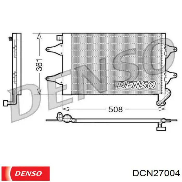 DCN27004 Denso радиатор кондиционера