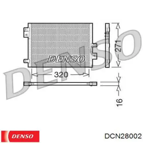 Condensador aire acondicionado DCN28002 Denso