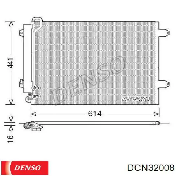 DCN32008 Denso радиатор кондиционера