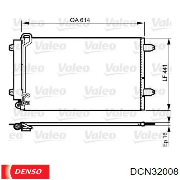Купить DCN32008 Denso Радиатор системы охлаждения кондиционера