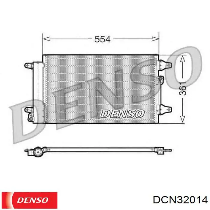 Condensador aire acondicionado DCN32014 Denso