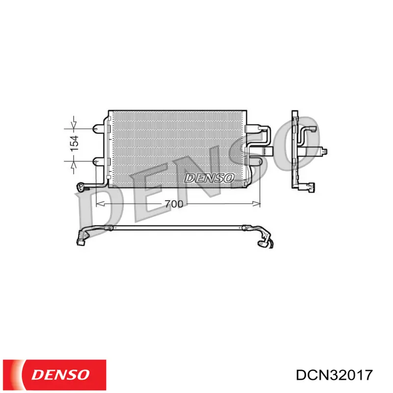 Радиатор охлаждения кондиционера Denso DCN32017