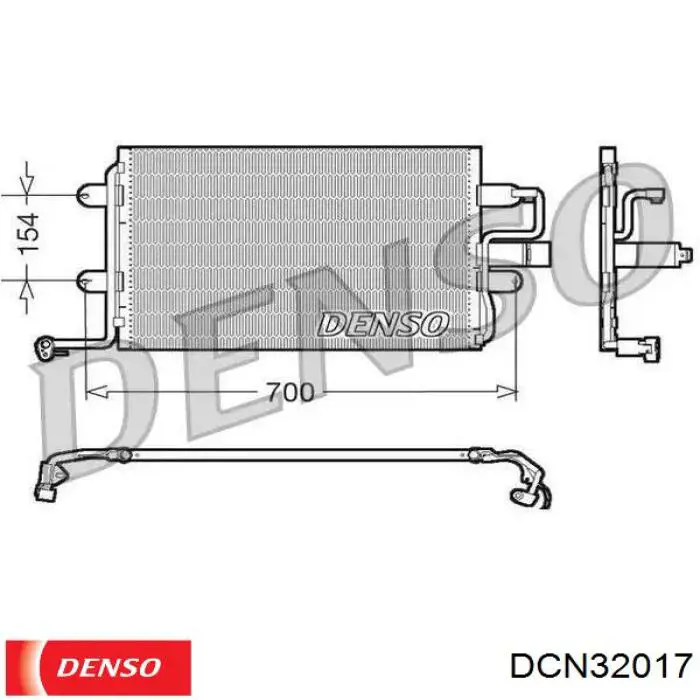 Радиатор кондиционера DCN32017 Denso