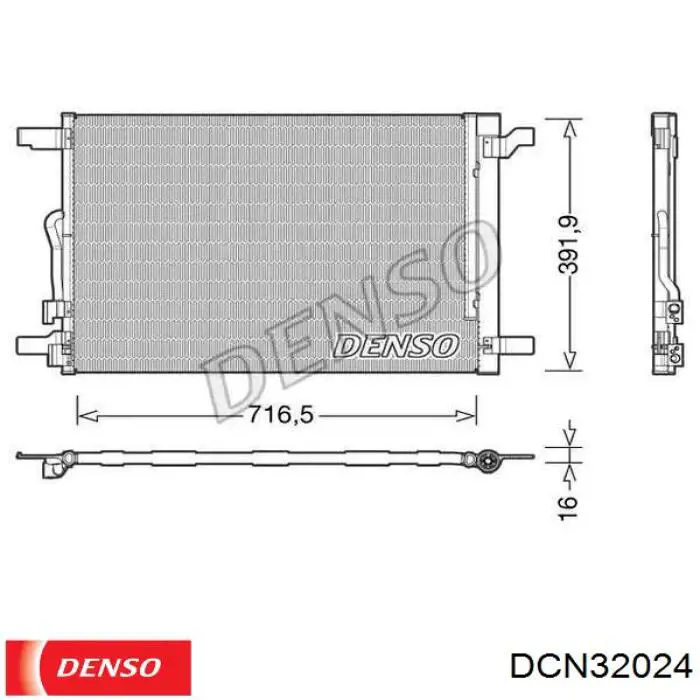 Радиатор кондиционера DCN32024 Denso