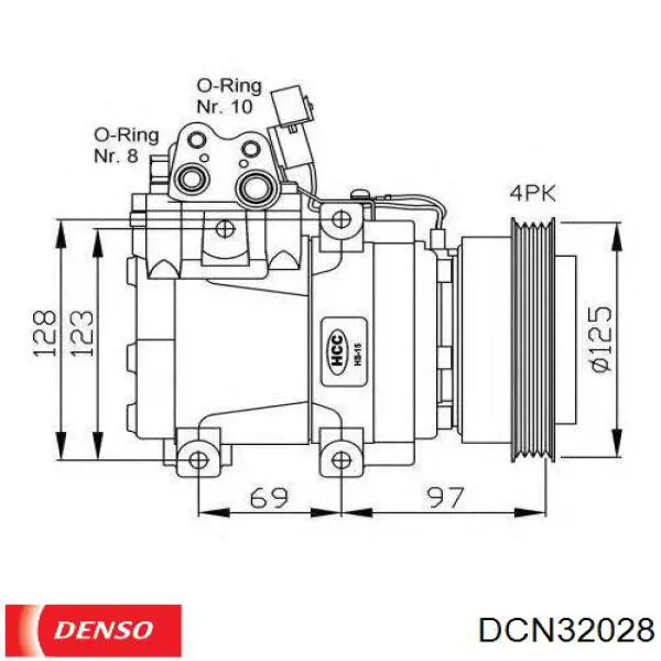 Радиатор кондиционера DCN32028 Denso