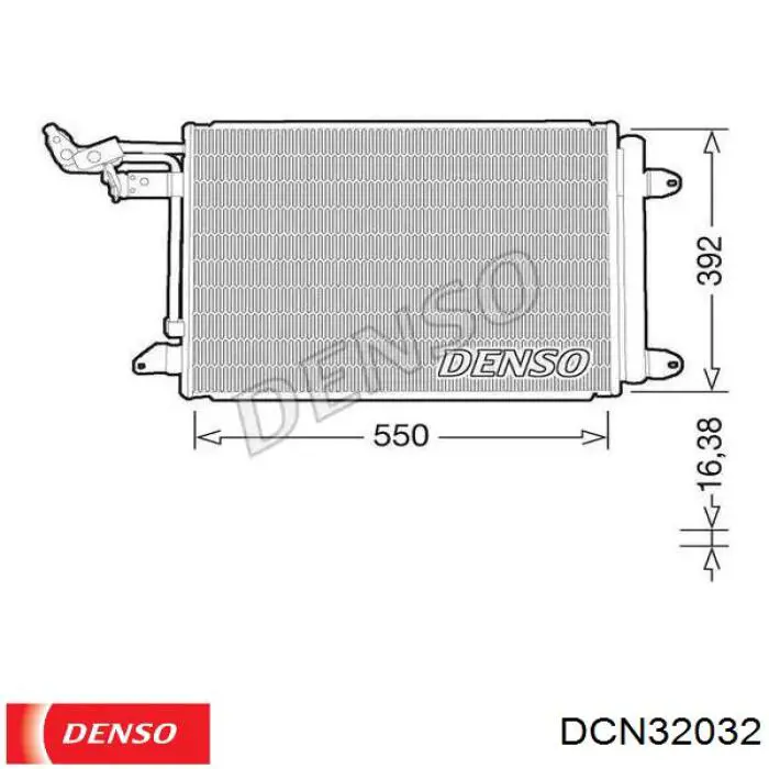 DCN32032 Denso радиатор печки