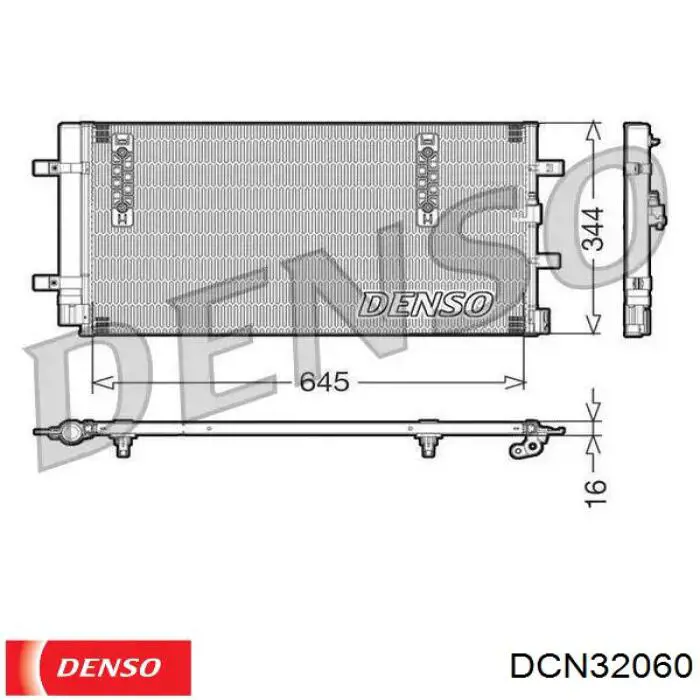 DCN32060 Denso радиатор кондиционера