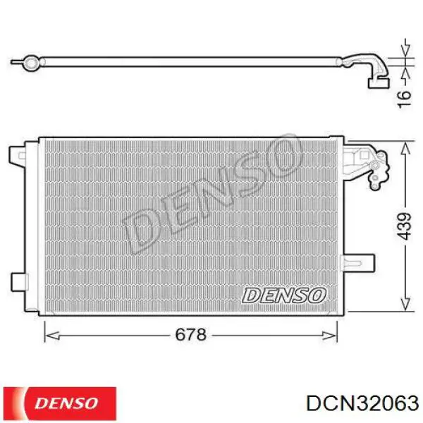 Радиатор кондиционера DCN32063 Denso