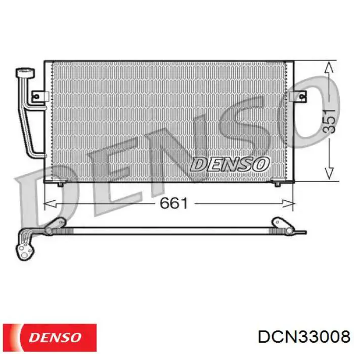 DCN33008 Denso радиатор кондиционера