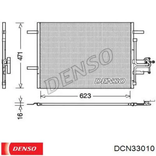 Condensador aire acondicionado DCN33010 Denso