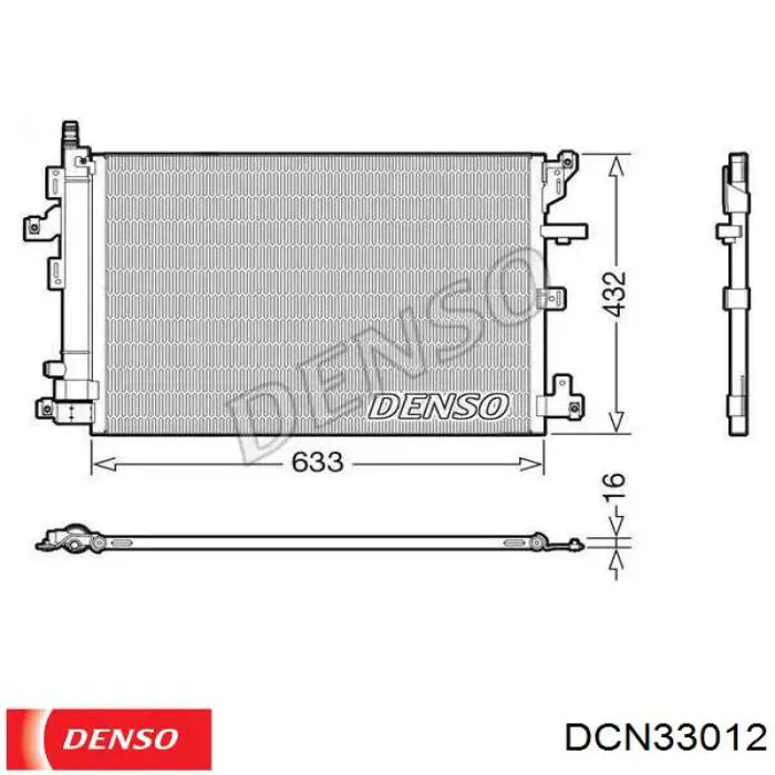 Радиатор кондиционера DCN33012 Denso