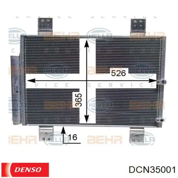 Конденсатор кондиционера Denso DCN35001 цена, от 132.60 USD