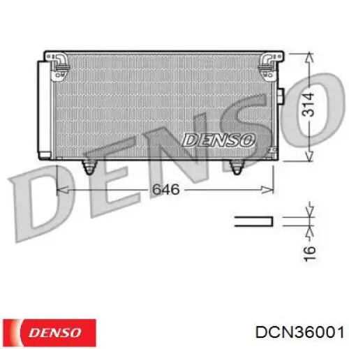 Condensador aire acondicionado DCN36001 Denso