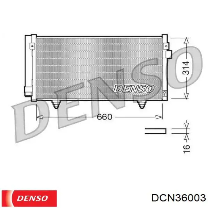 Радиатор кондиционера DCN36003 Denso