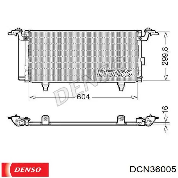 Dcn36005 Denso радиатор кондиционера