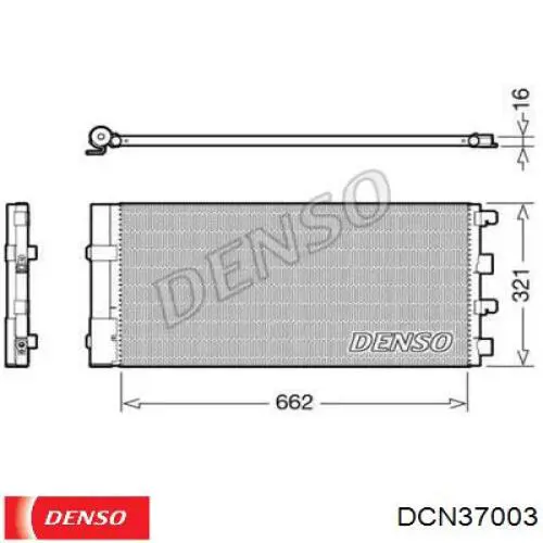 DCN37003 Denso радиатор кондиционера