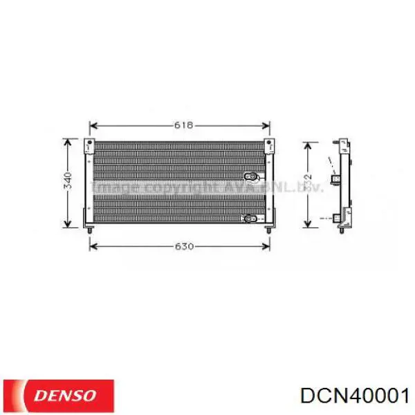 Радиатор кондиционера JRB100180 Honda