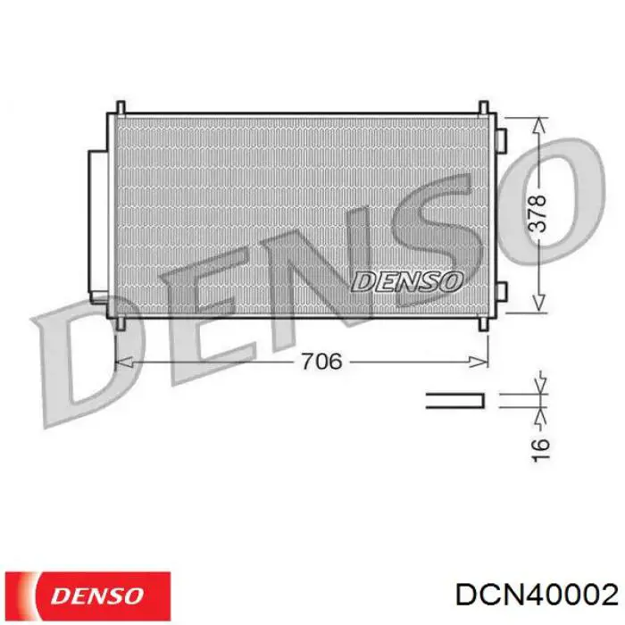 Радиатор кондиционера DCN40002 Denso