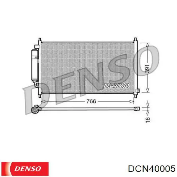 Радиатор кондиционера DCN40005 Denso