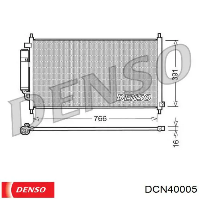 Condensador aire acondicionado DCN40005 Denso