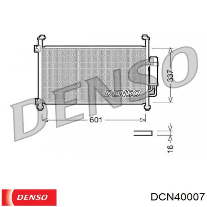 DCN40007 Denso радиатор кондиционера