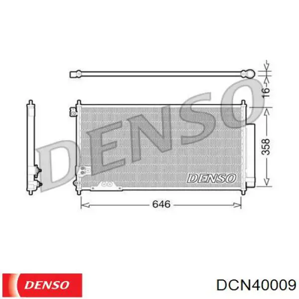 Радиатор кондиционера DCN40009 Denso