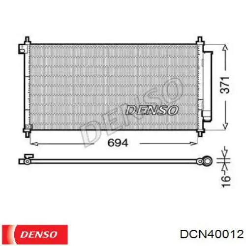 Радиатор кондиционера DCN40012 Denso