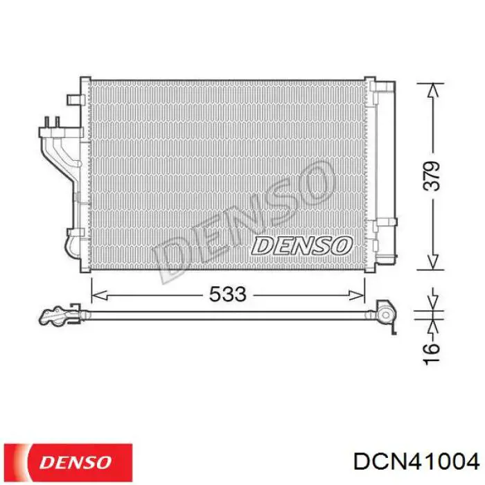 DCN41004 Denso radiador de aparelho de ar condicionado