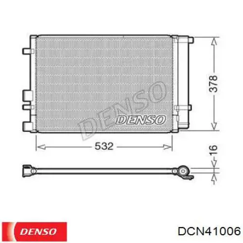 DCN41006 Denso радиатор кондиционера
