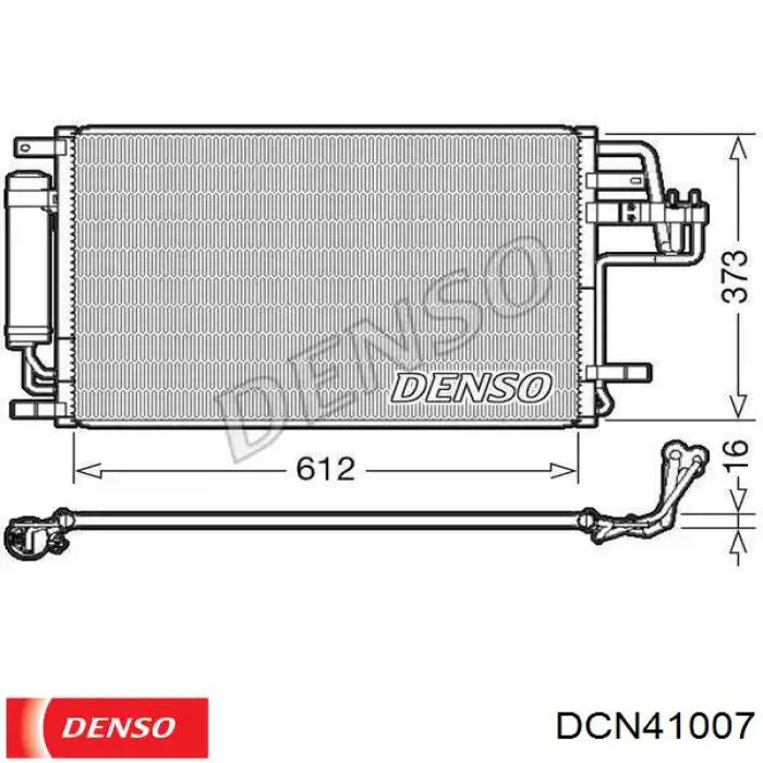 DCN41007 Denso radiador de aparelho de ar condicionado