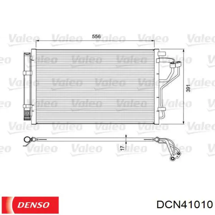 Конденсатор кондиционера Denso DCN41010 цена, от 61.18 USD