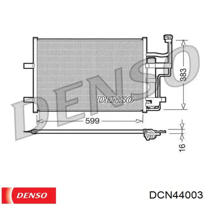 DCN44003 Denso радиатор кондиционера