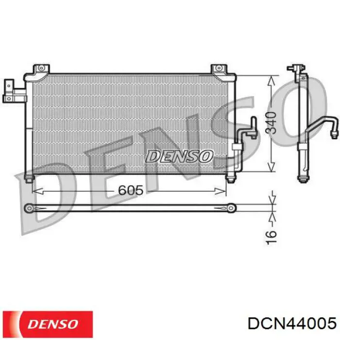 Condensador aire acondicionado DCN44005 Denso