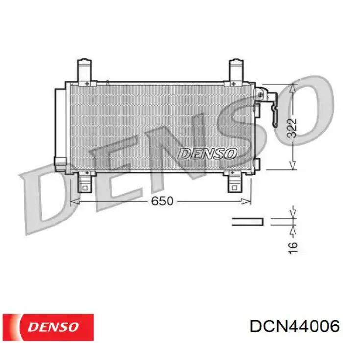 DCN44006 Denso радиатор кондиционера