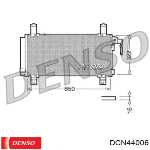 Condensador aire acondicionado DCN44006 Denso
