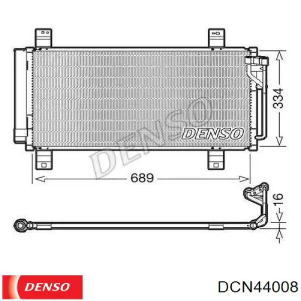 DCN44008 Denso радиатор кондиционера