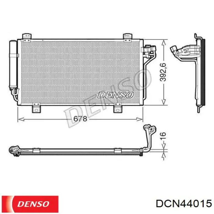 Радиатор кондиционера DCN44015 Denso