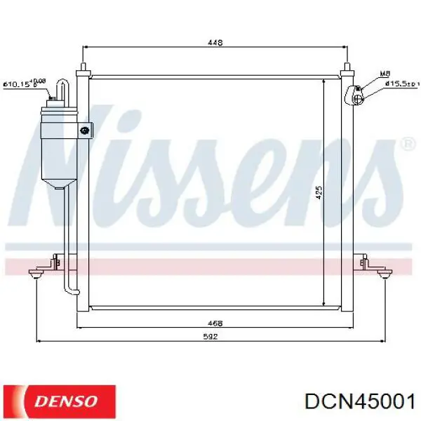 Condensador aire acondicionado DCN45001 Denso