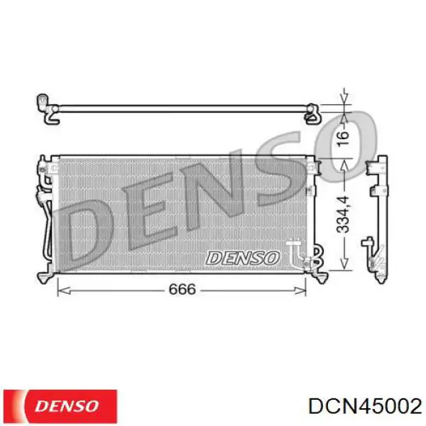 Купить DCN45002 Denso Радиатор системы охлаждения кондиционера