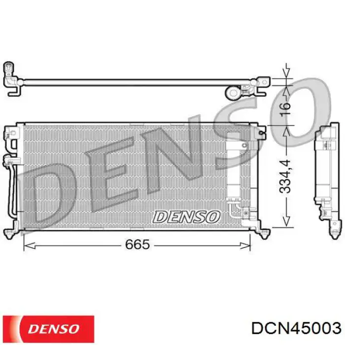 Радиатор кондиционера DCN45003 Denso