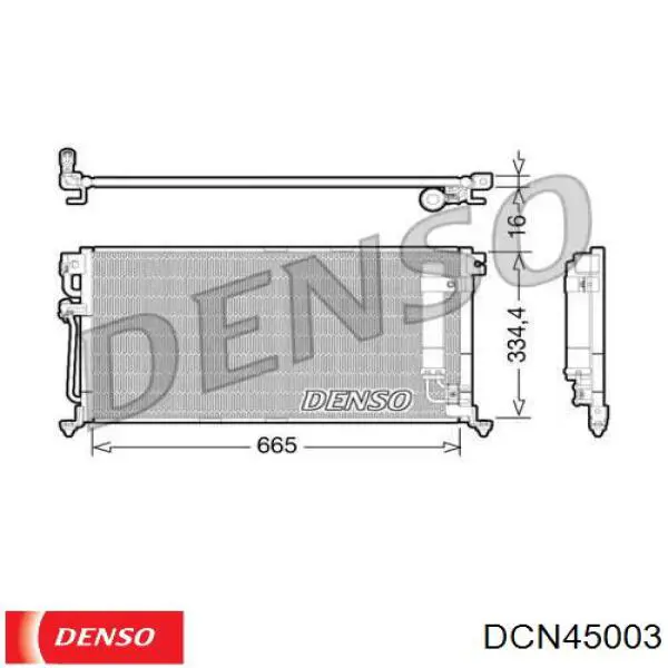 Condensador aire acondicionado DCN45003 Denso